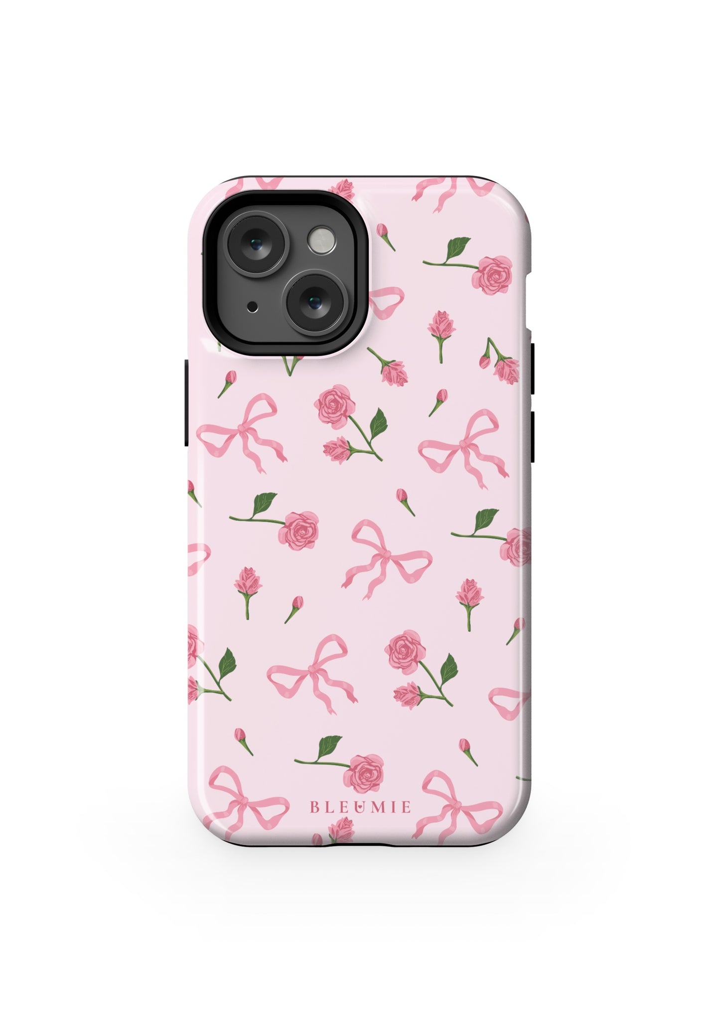 BLEUMIE Pink Bows & Roses iPhone Case iPhone 13 Mini Tough