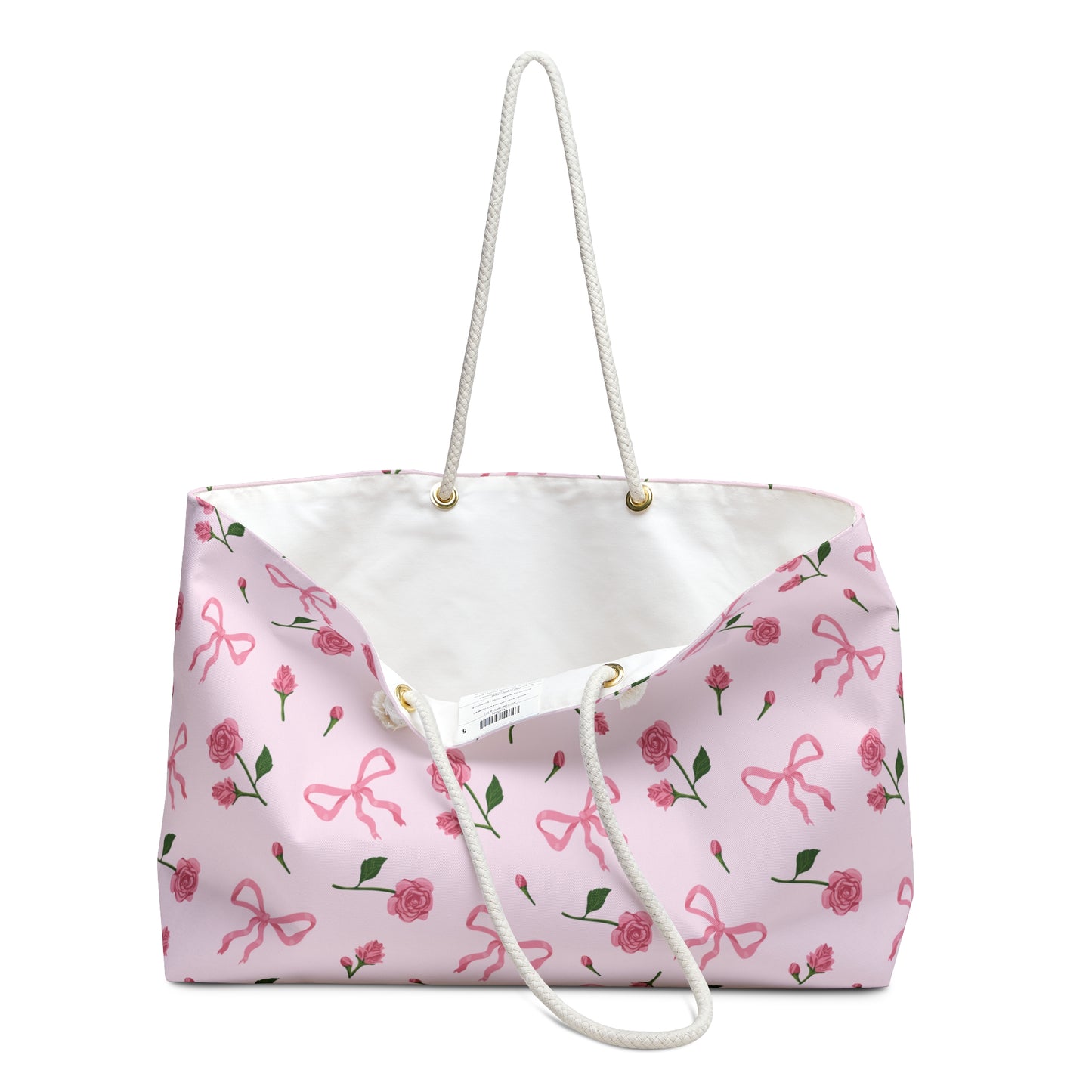 BLEUMIE Pink Bows & Roses Weekender Tote Bag