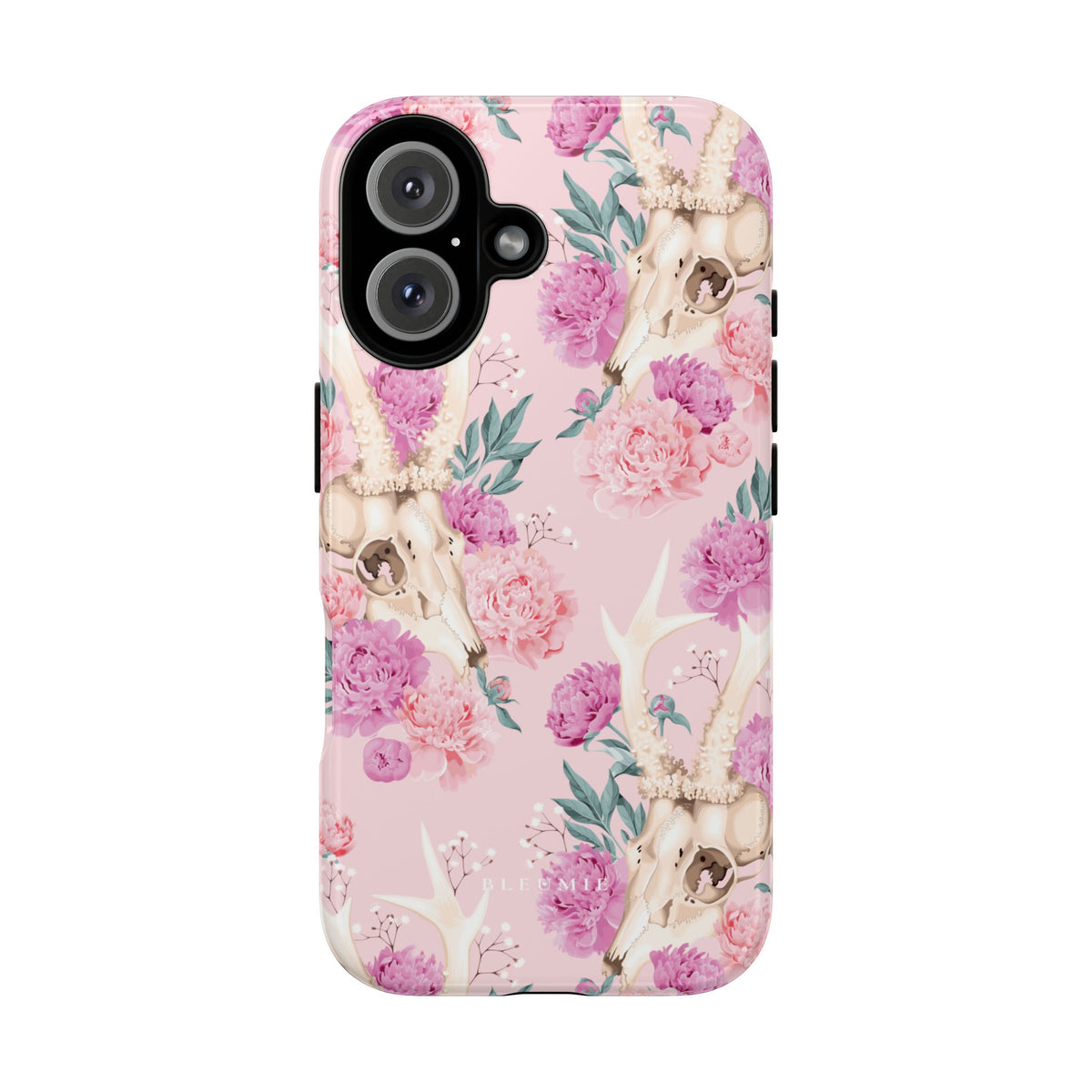 Peony Skull Floral iPhone Case