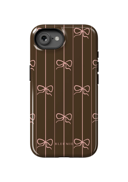 BLEUMIE Green Striped Bow MagSafe iPhone Case iPhone 16e