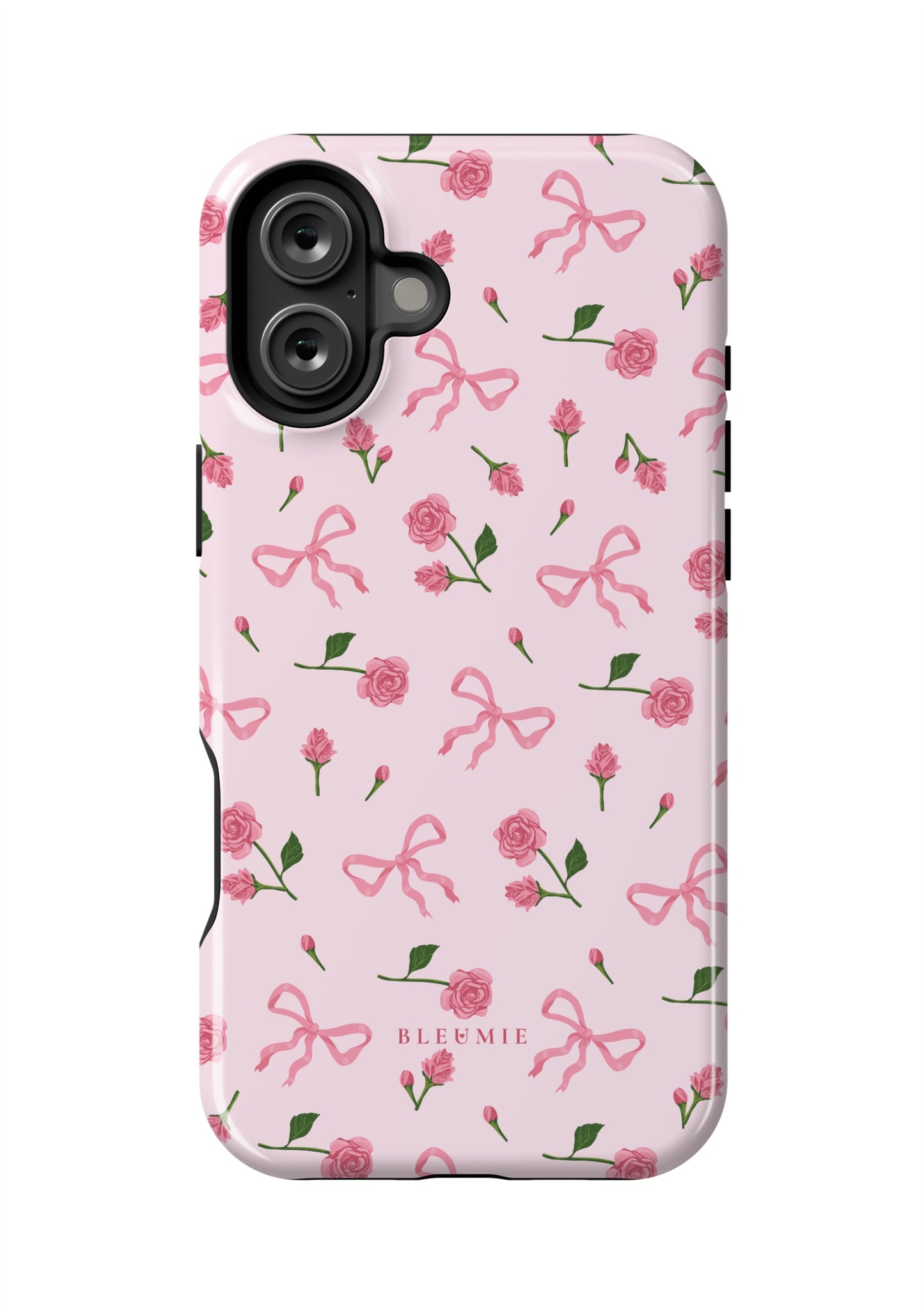 BLEUMIE Pink Bows & Roses iPhone Case iPhone 16 Plus Tough