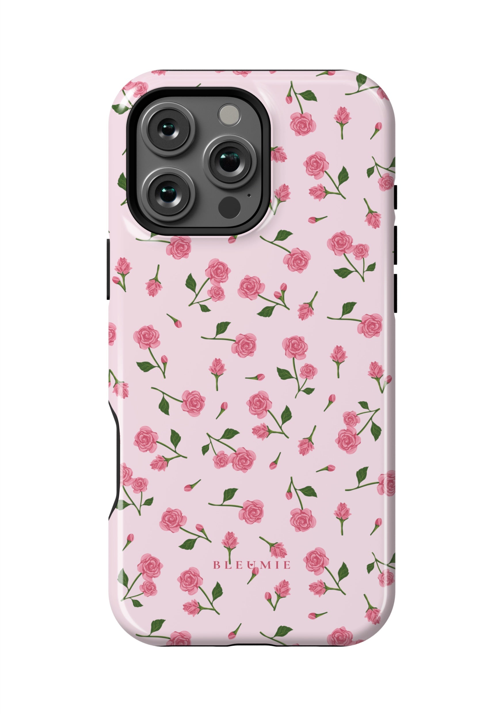 BLEUMIE Dainty Roses Floral MagSafe Phone Case iPhone 16 Pro Max