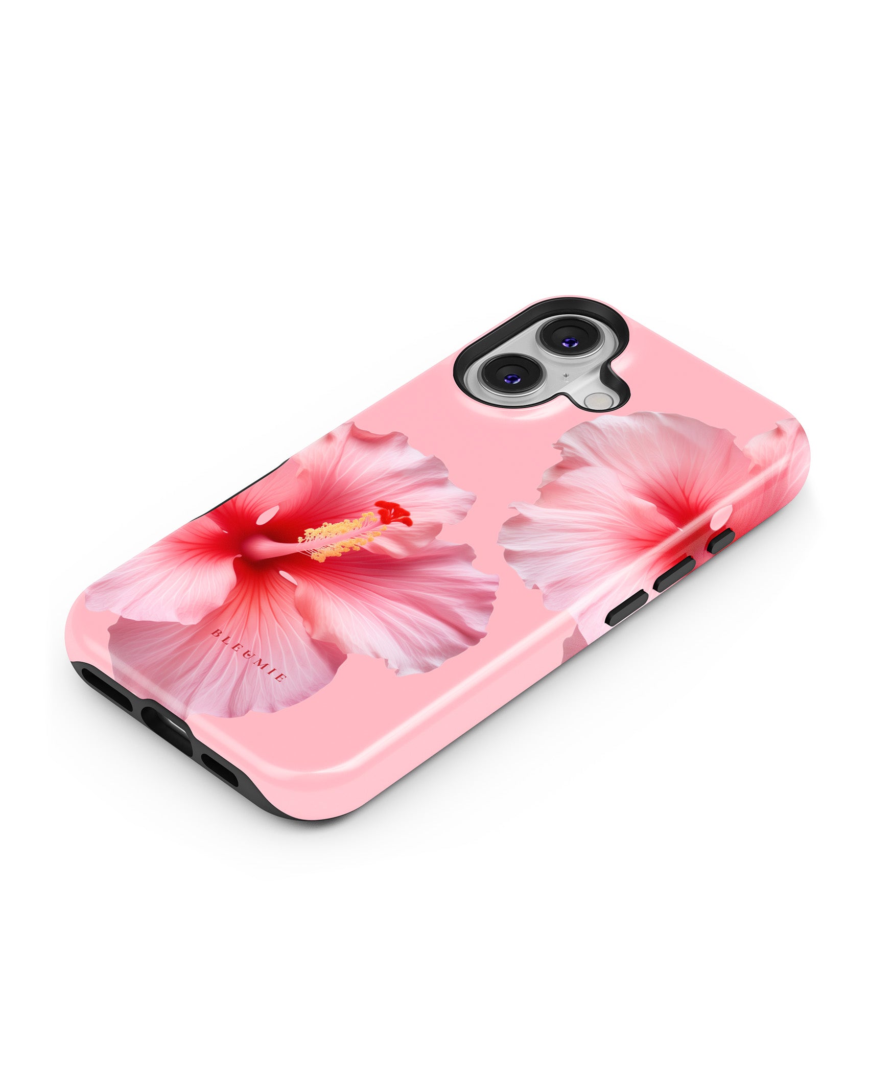 BLEUMIE Pink Hibiscus Floral MagSafe Phone Case