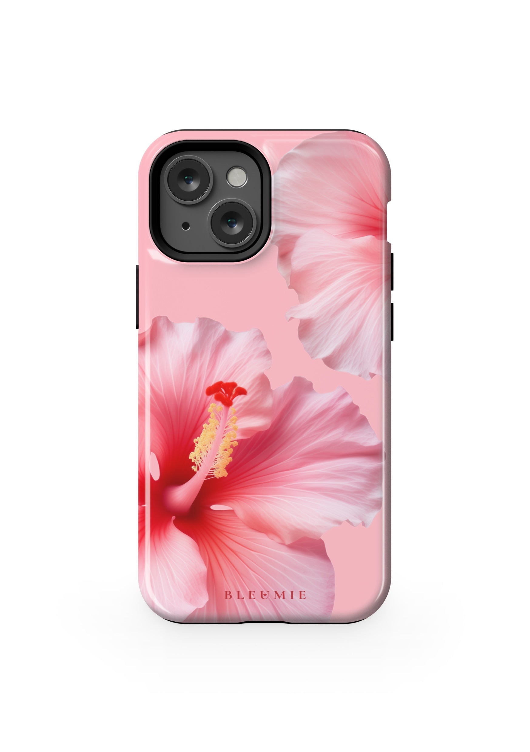 BLEUMIE Pink Hibiscus Floral MagSafe Phone Case
