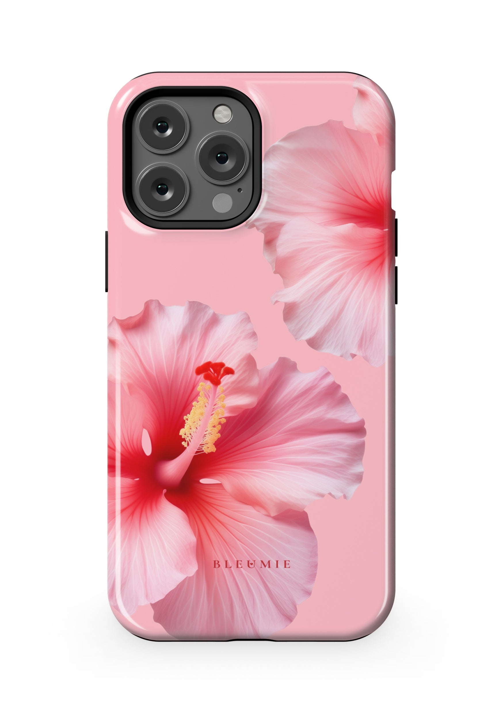 BLEUMIE Pink Hibiscus Floral MagSafe Phone Case