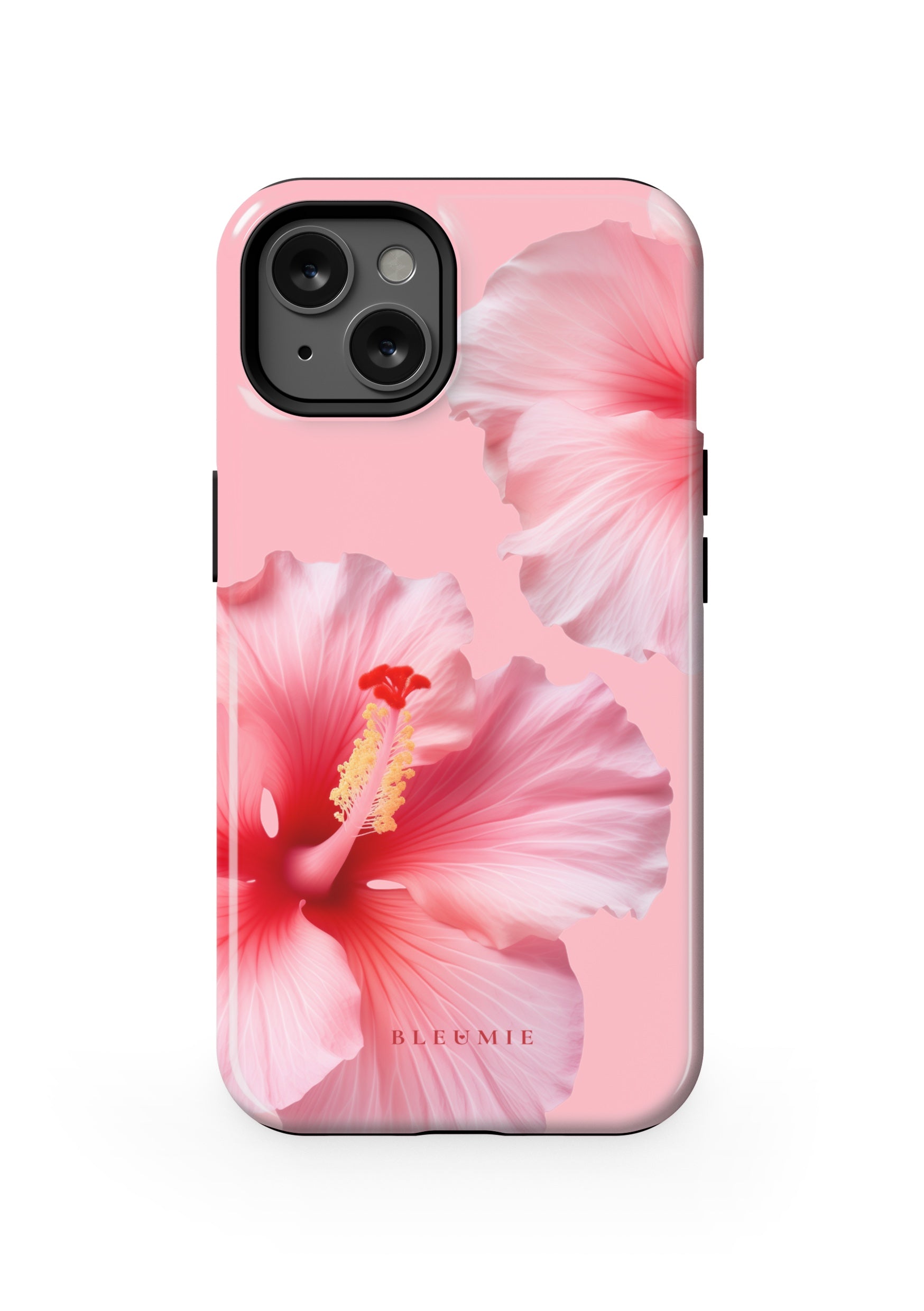 BLEUMIE Pink Hibiscus Floral MagSafe Phone Case
