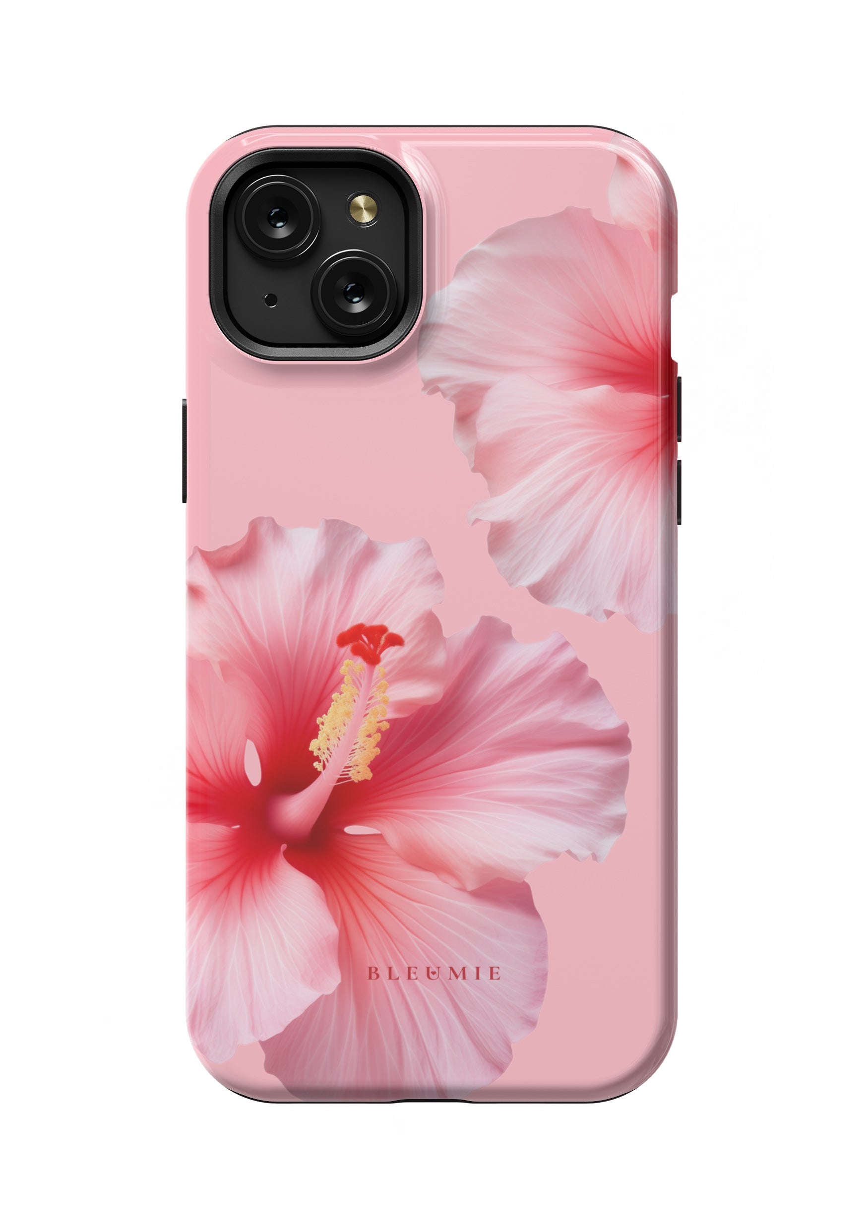 BLEUMIE Pink Hibiscus Floral MagSafe Phone Case