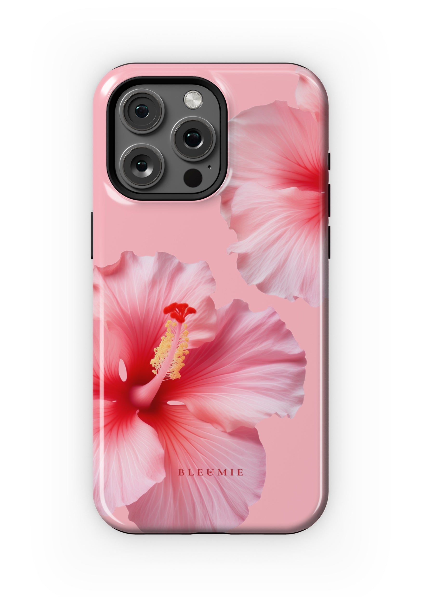 BLEUMIE Pink Hibiscus Floral MagSafe Phone Case