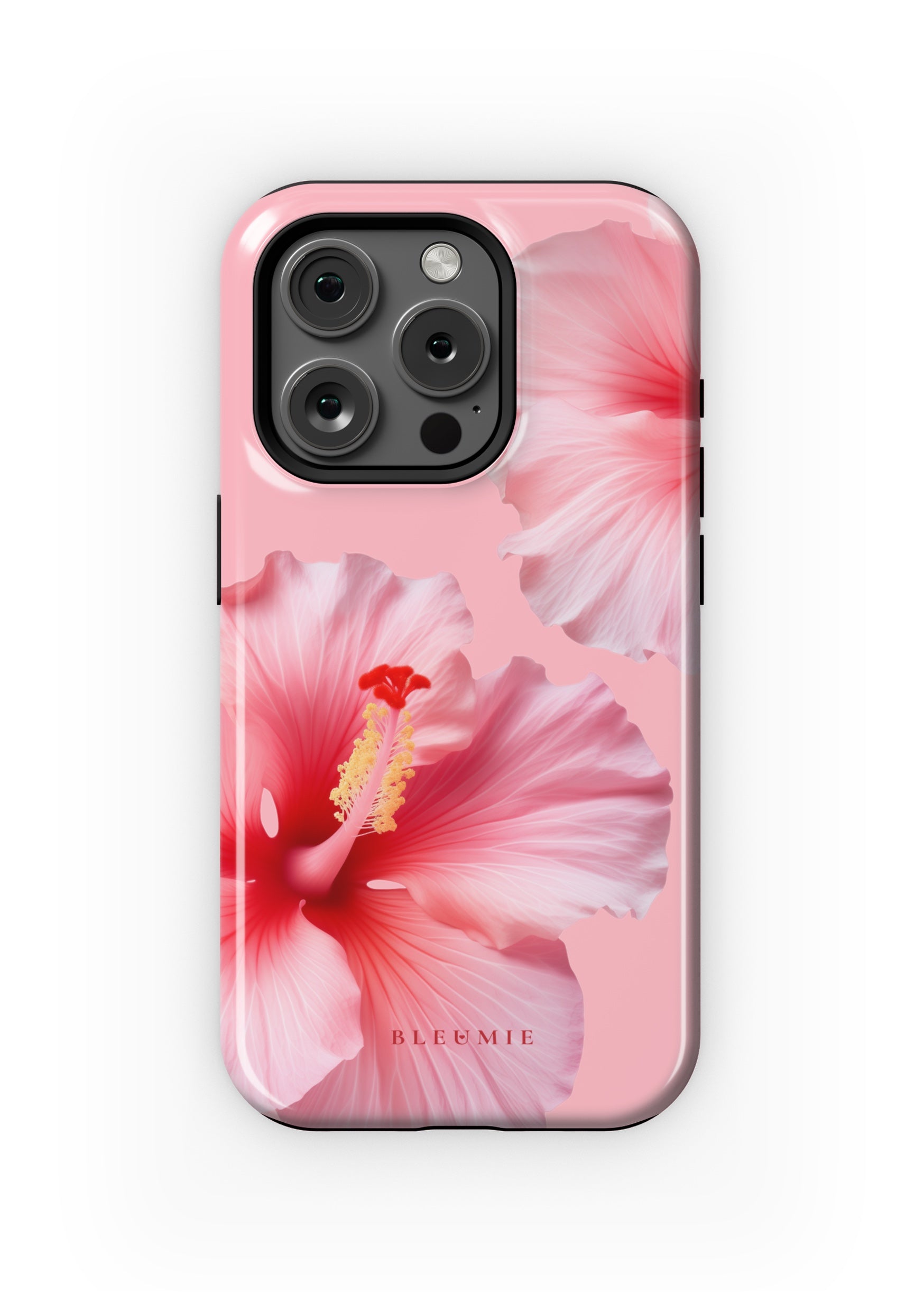 BLEUMIE Pink Hibiscus Floral MagSafe Phone Case