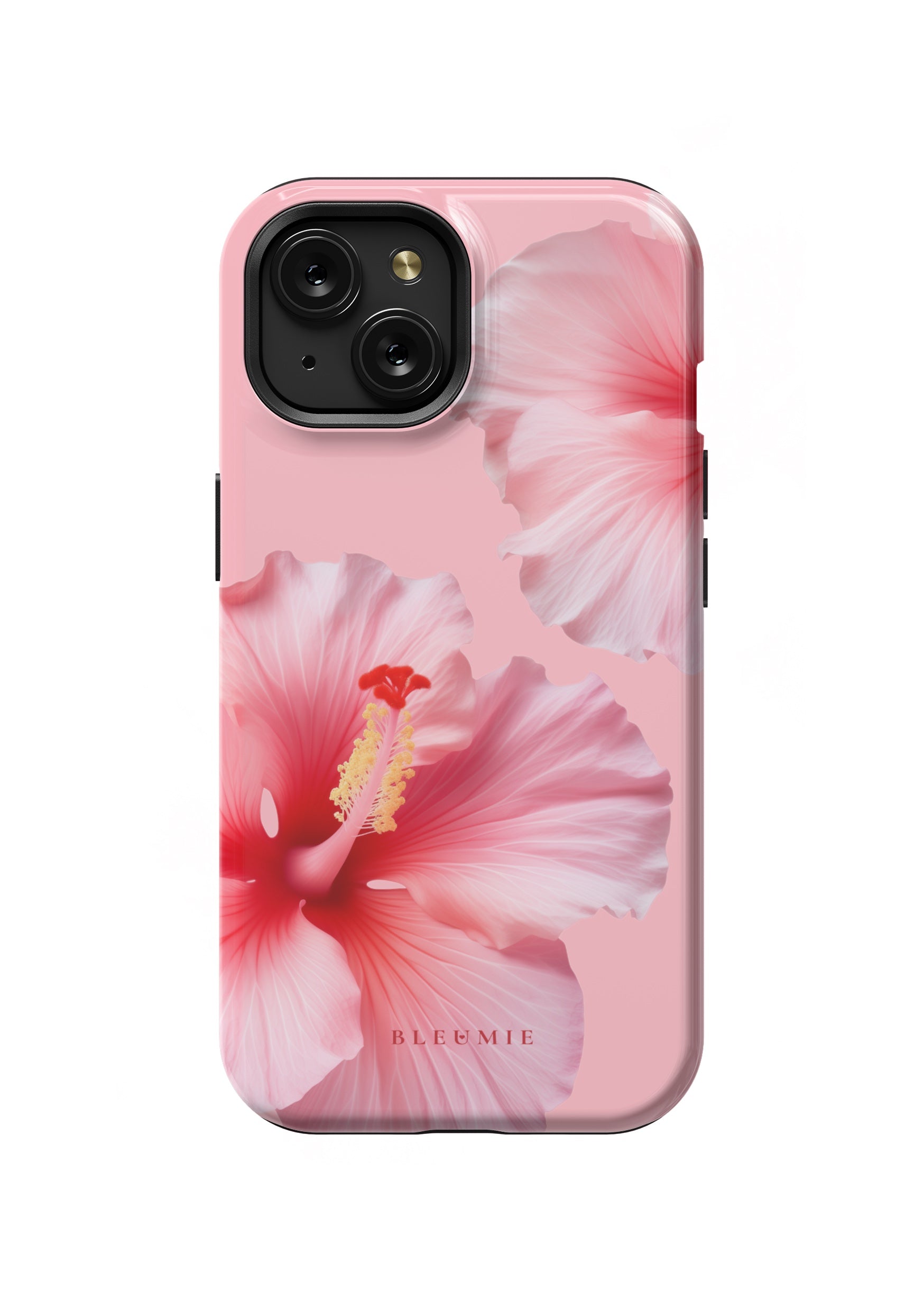 BLEUMIE Pink Hibiscus Floral MagSafe Phone Case