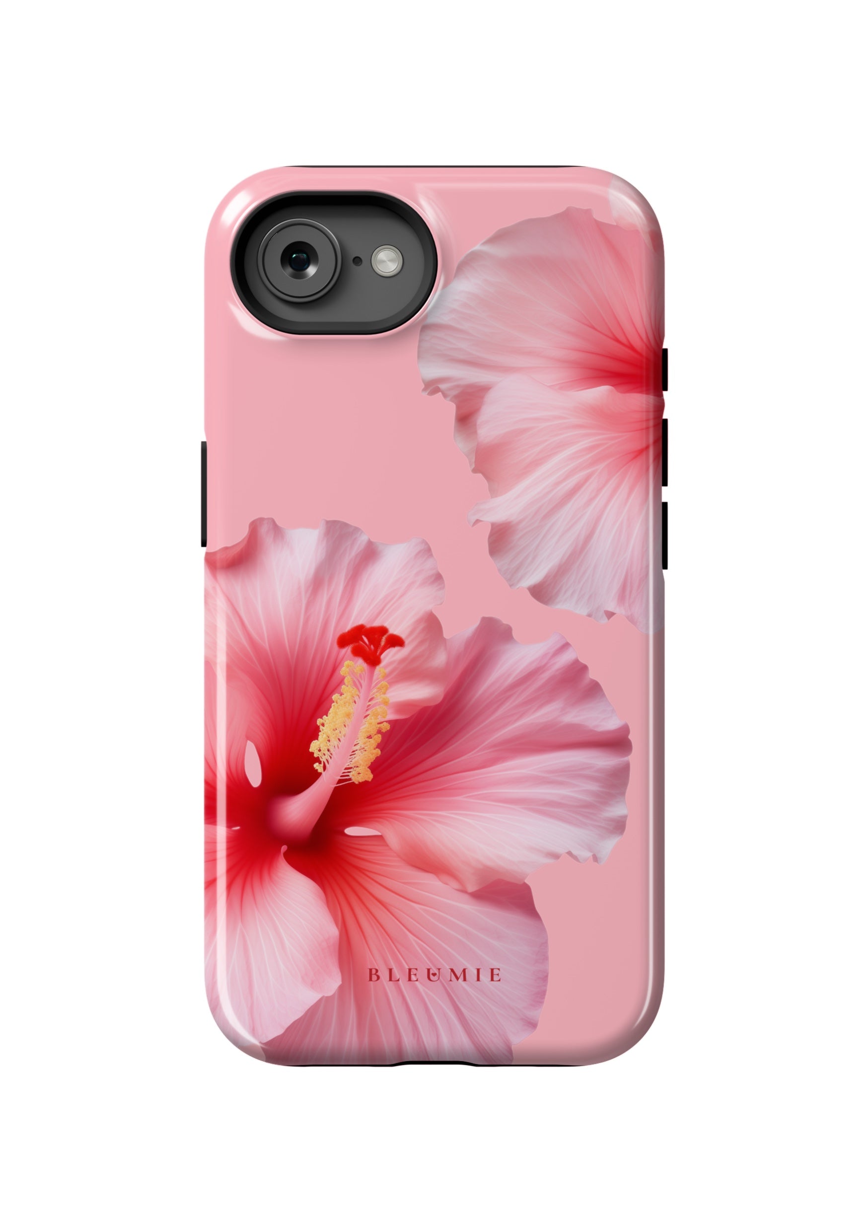 BLEUMIE Pink Hibiscus Floral MagSafe Phone Case iPhone 16e