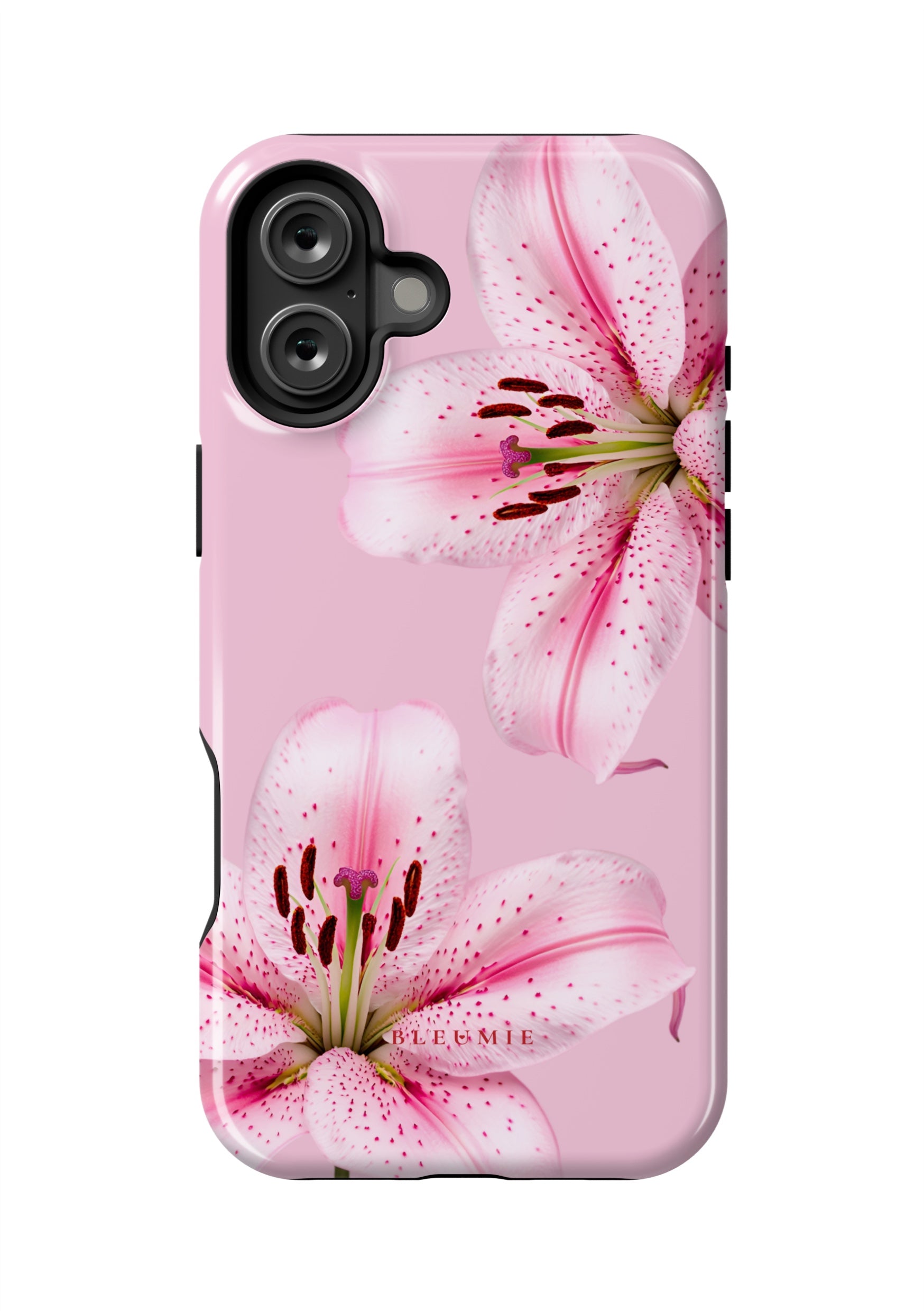 BLEUMIE Pink Lily Floral MagSafe Phone Case iPhone 16 Plus