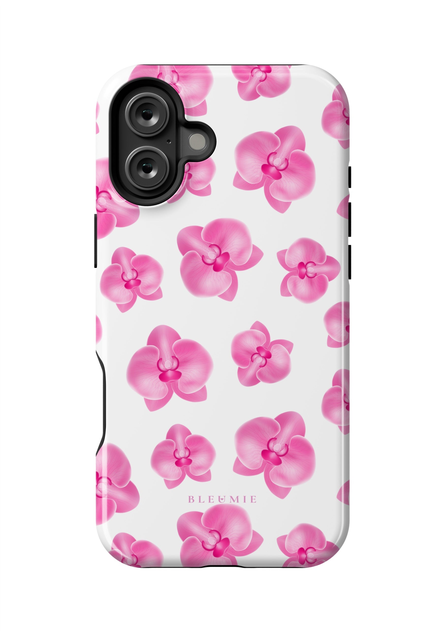 BLEUMIE Pink Orchid Floral MagSafe Phone Case iPhone 16 Plus