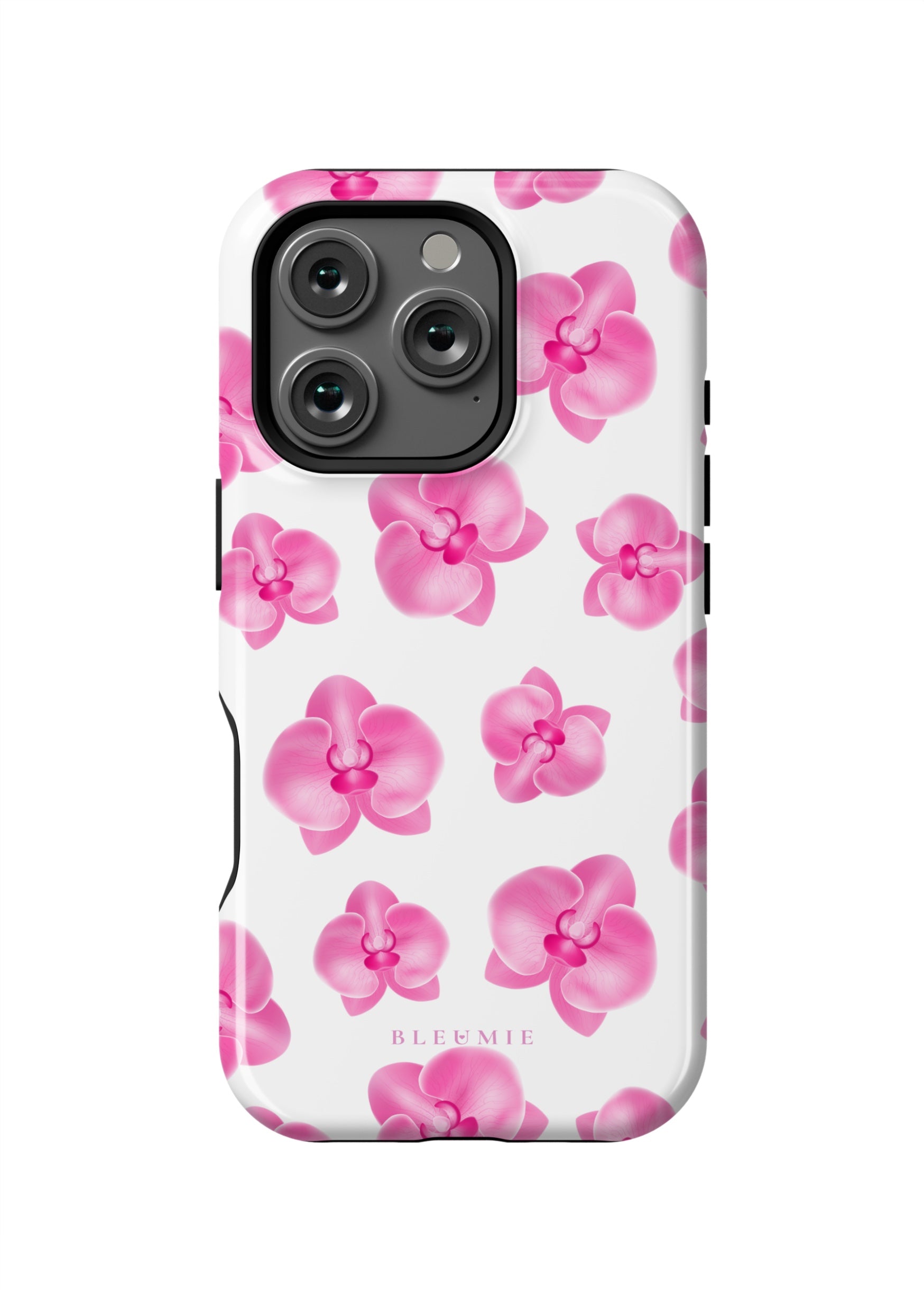 BLEUMIE Pink Orchid Floral MagSafe Phone Case iPhone 16 Pro