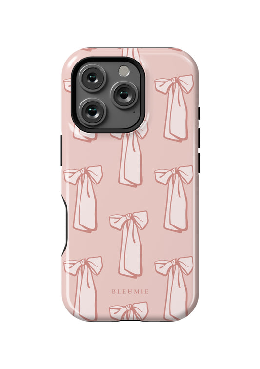 BLEUMIE Preppy Blush Bow MagSafe iPhone Case iPhone 16 Pro